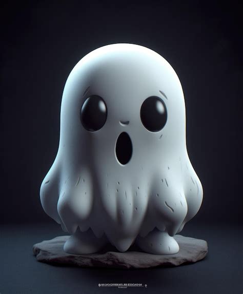 Premium Ai Image A Cute Spooky Ghost