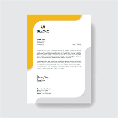 Professional And Creative Corporate Modern Business Letter Head