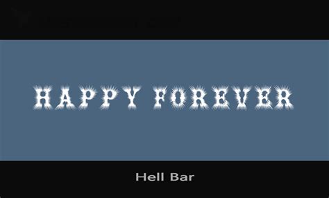 Hell Bar Font By Woodcutter