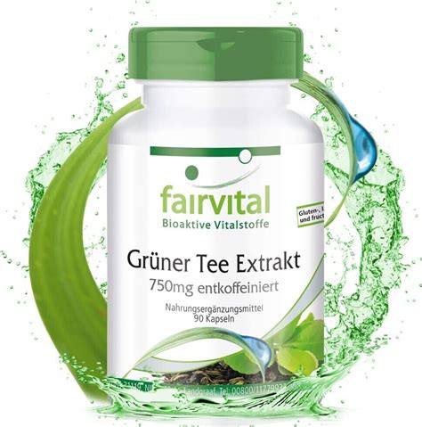 Fairvital Gr Ner Tee Extrakt Mg Entkoffeiniert Kapseln Stk Ab