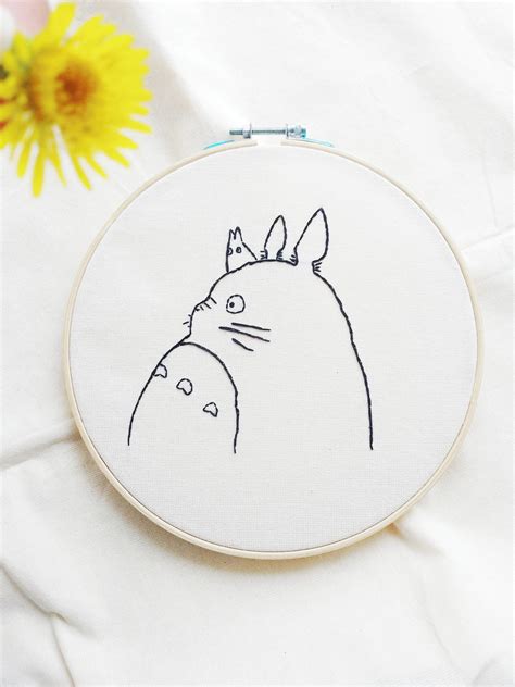 Bordado Totoro Elo Produtos Especiais