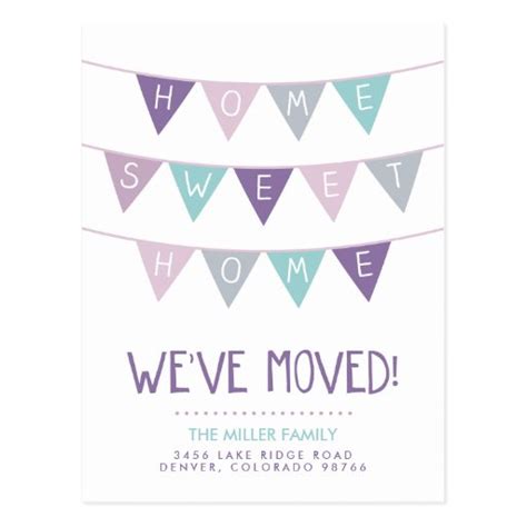 Home Sweet Home Moving Announcement Postcard | Zazzle