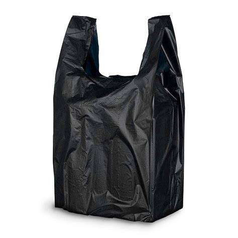 Amz Supply Black Plastic Bags X X Plain Carry Out T Shirt Bags