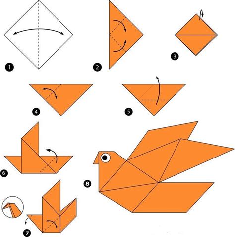 Step By Step Instructions To Make An Origami Bird That Looks Like A Duck