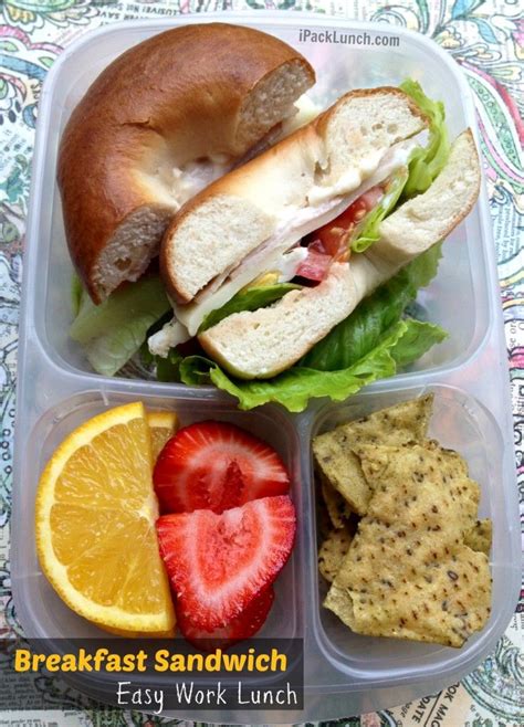 Breakfast Sandwich Easy Lunches For Work Lunch Healthy Snacks