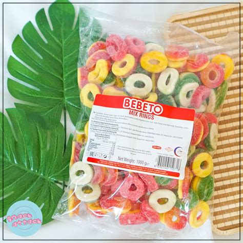 Bebeto Mix Rings Gummy Candy Halal 1kg Readystock Shopee Malaysia