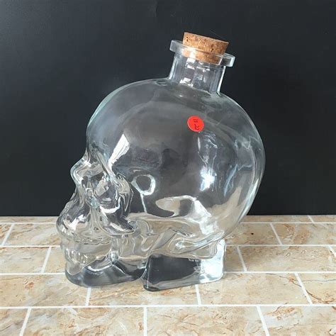 14oz Skull Glass Bottle With Cork 400ml China 14oz Skull Bottle And 14oz Skull Glass Bottle