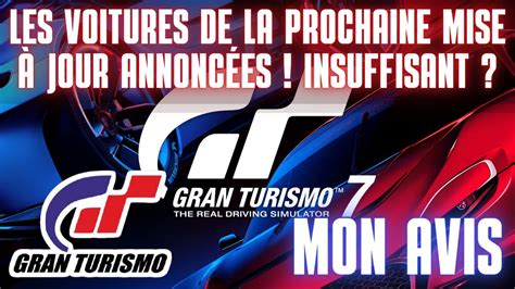 Gran Turismo 7 Kazunori annonce la prochaine mise à jours C est