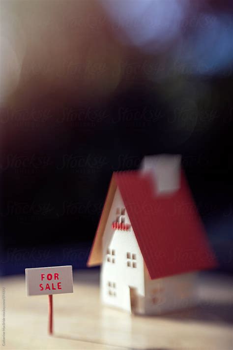 Paper Craft House For Sale Complete With For Sale Sign By Stocksy