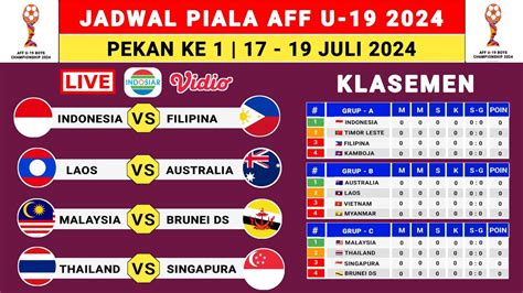 Jadwal Aff U Pekan Ke Indonesia Vs Filipina Klasemen Aff