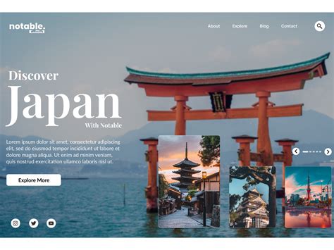 Japanese Tourism Website By Ujwal Vinay On Dribbble