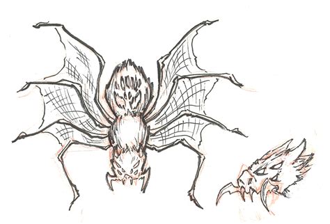 Ezra Lau Art Blog: #inktober Bat Spider hunting and breeding behaviours