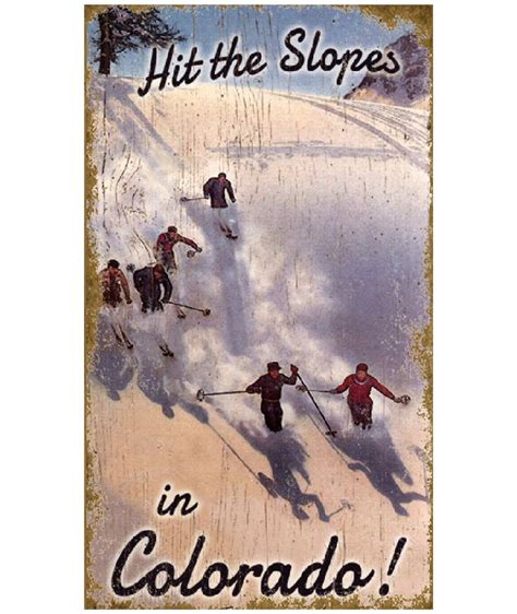 Customizable Ski Colorado Flag Skiing Vintage Style Wooden Sign Personalized Retro Wood Sign