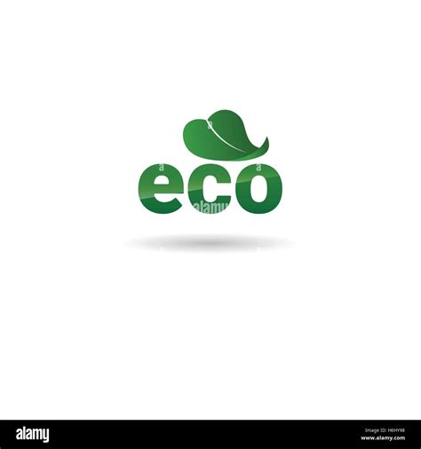 Eco Friendly Organic Natural Product Web Icon Green Logo Flat Vector Illustration Stock Vector