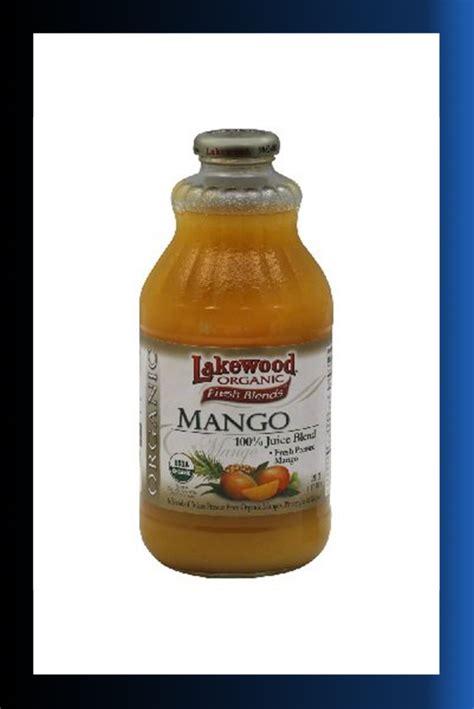 Lakewood Organic Mango Juice 32 Ounce 12 Per Case Bottle Clipart