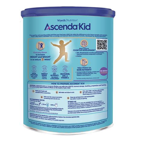 Ascenda Wyeth Ascenda Kid 3 Plus 1600g Watsons Philippines