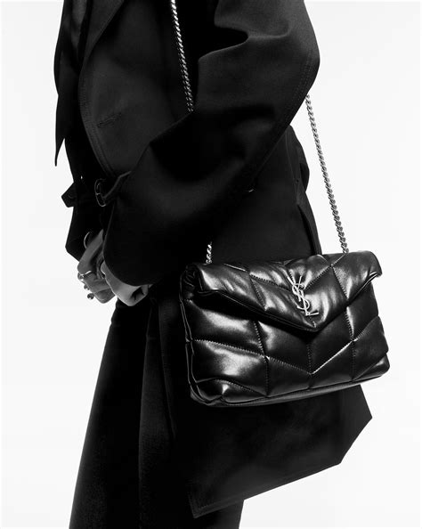 Saint Laurent Leather Loulou Puffer Mini Bag In Quilted Lambskin In