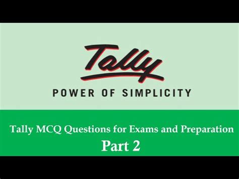 Most Important Tally Questions Part Tally Objectives For Exam Ands