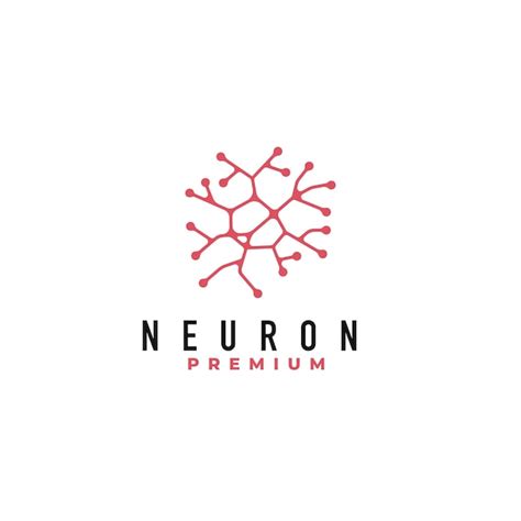 Premium Vector Minimalist Neuron Logo Design Vector Illustration