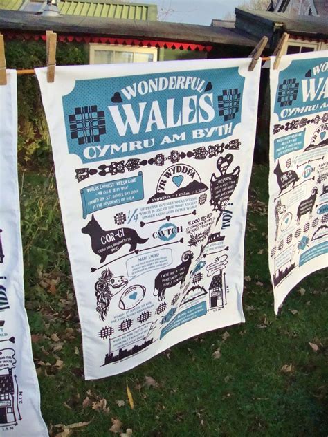 Wonderful Wales Tea Towel Lovespoon Wedding Favour Corgi Etsy Uk