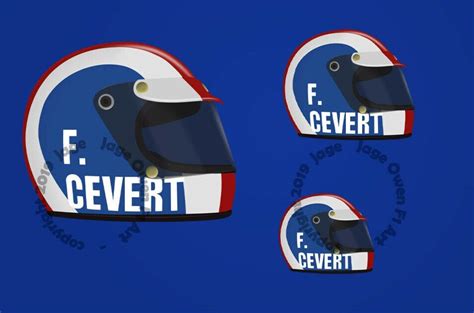 X2 Francois Cevert F1 Helmet Stickers 1971 - Etsy