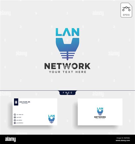 Lan Connection Communication Creative Logo Template Vector Illustration