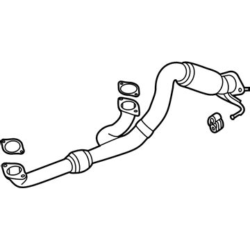 C Genuine Hyundai Front Muffler Assembly