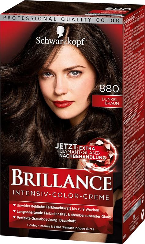 SCHWARZKOPF BRILLANCE Intensiv Color Creme 880 Dunkelbraun Stufe 3 Mit