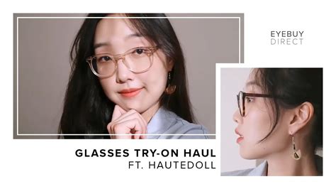 Glasses Try On Haul For Low Bridge Noses Eyebuydirect X Hauted0ll Youtube