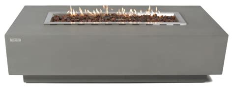 Elementi Granville Cast Concrete Fire Table Natural Gas Transitional