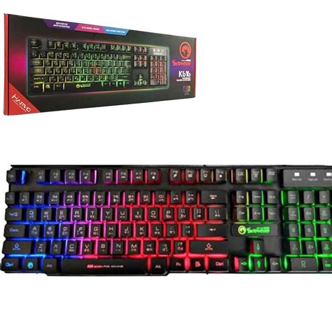 Marvo K616 Scorpion Keyboard Gaming Rainbow Blacklight คีย์บอร์ดเกมมิ่ง Shopee Thailand