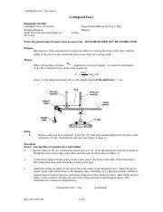 Centripetal Force Lab Rev Docx Centripetal Force No Sensor