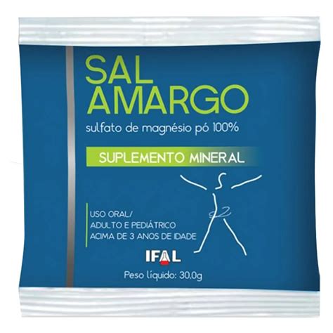 Onde Comprar Sal Amargo - Sal Amargo Sachê Com 30G Ifal - Sal Amargo Sachê Com 30G Ifal - 2-IFAL