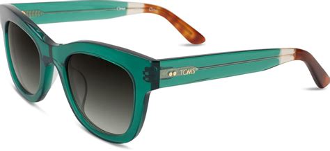 TOMS 10009584 Gafas De Sol Verdes De La Lente Del Marco Verde Esmeralda