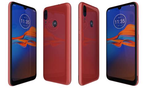 Motorola Moto E6 Plus Bright Cherry 3d Model 39 3ds C4d Max Fbx