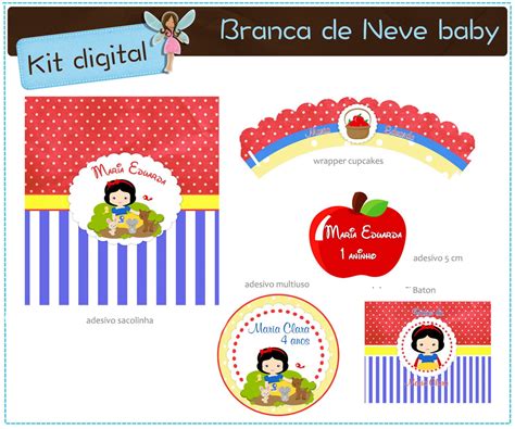 Kit Digital Branca De Neve Para Imprimir Elo