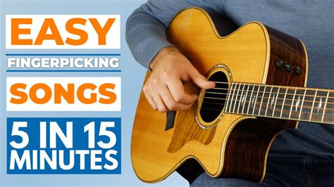 Learn 5 EASY Fingerpicking Guitar Songs For Beginners In Just 15