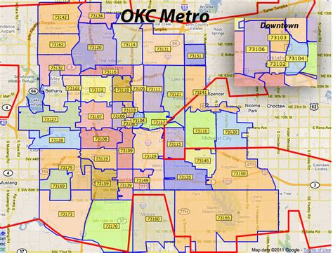 Discovering The Convenience Of Using A Zip Code Map In Okc - World Map ...