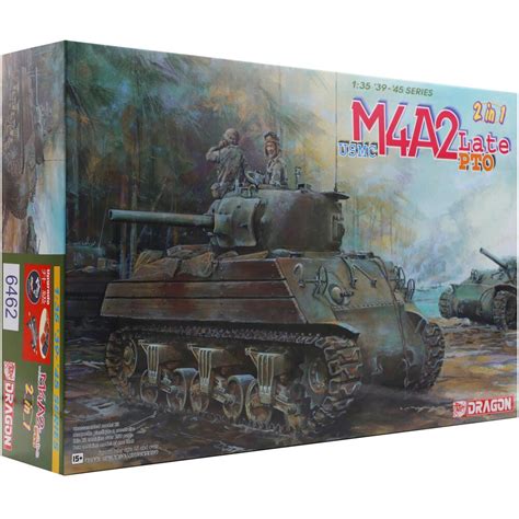 Dragon USMC M4A2 W Late Production PTO Sherman Tank Model Kit Scale 1 35