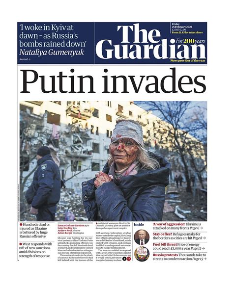 El Primer Día De La Invasión De Rusia A Ucrania En Las Portadas De Los