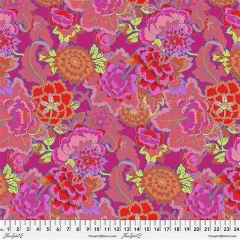 Fabric Collection Kaffe Fassett February 2022 Print Cloisonne Color Magenta Sku Gp046