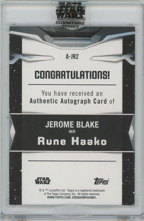 Mint Topps Star Wars Signature Series Autographs