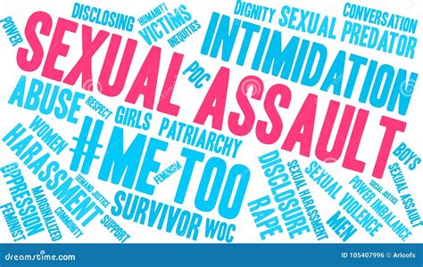 Sexual Assault Word Cloud Stock Vector Illustration Of Assault 105407996