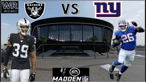 Las Vegas Raiders Vs New York Giants Madden Madden Roster