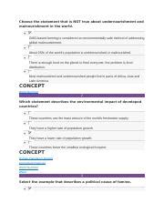 Environ Sci Unit Milestone Docx Choose The Statement That Is Not