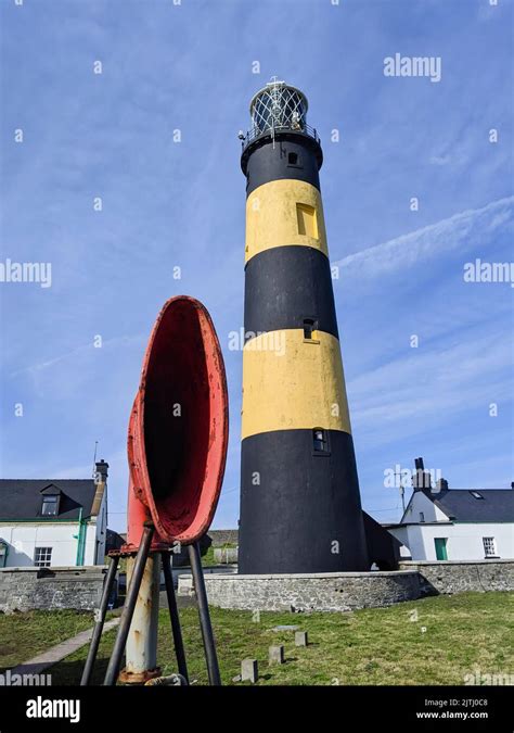 Fog horn at the base of Saint John's Point lighthouse, County Down ...