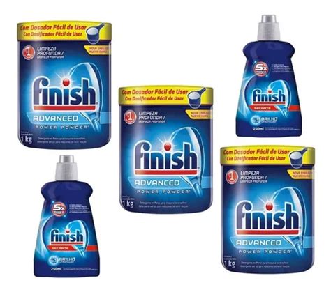 Combo Detergentes Em P Kg E Secante Finish Lava Lou As Frete Gr Tis