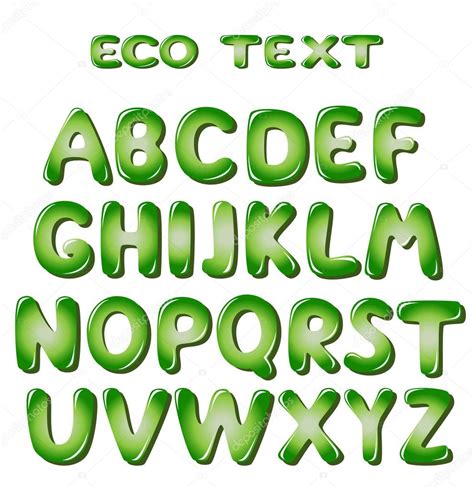 Alphabet Letters In Green Colors Stock Vector Image By ©tatus 11945357