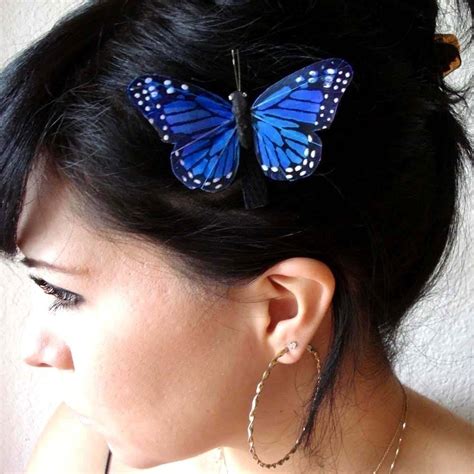 Butterfly Hair Clip Blue Butterfly Accessory Butterfly