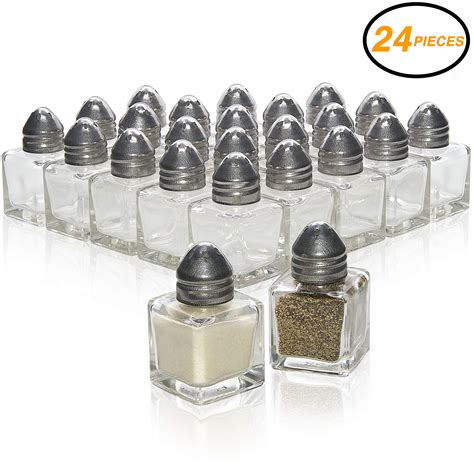 Disposable Mini Salt And Pepper Shakers - This set includes 12 bottles, which are perfect for a ...